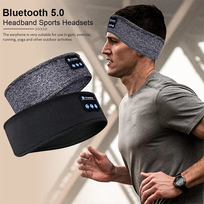 Fone Bluetooth Earphones Sports Sleeping Headband Elastic Wireless Headphones Music Eye Mask Wireless Bluetooth Headset Headband Zpaxo