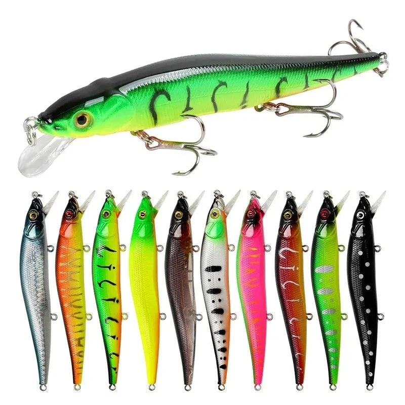 Minnow Crankbait Wobbler Lure 11.5cm 14g – 3D Eyes Pike Perch
