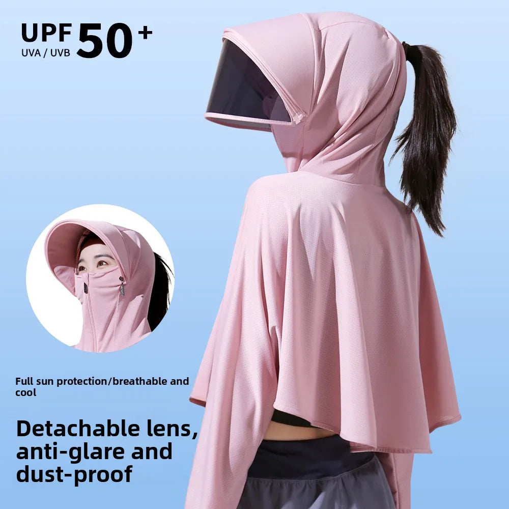 Women's Summer Ice Silk Sun Protection Jacket Lightweight Breathable