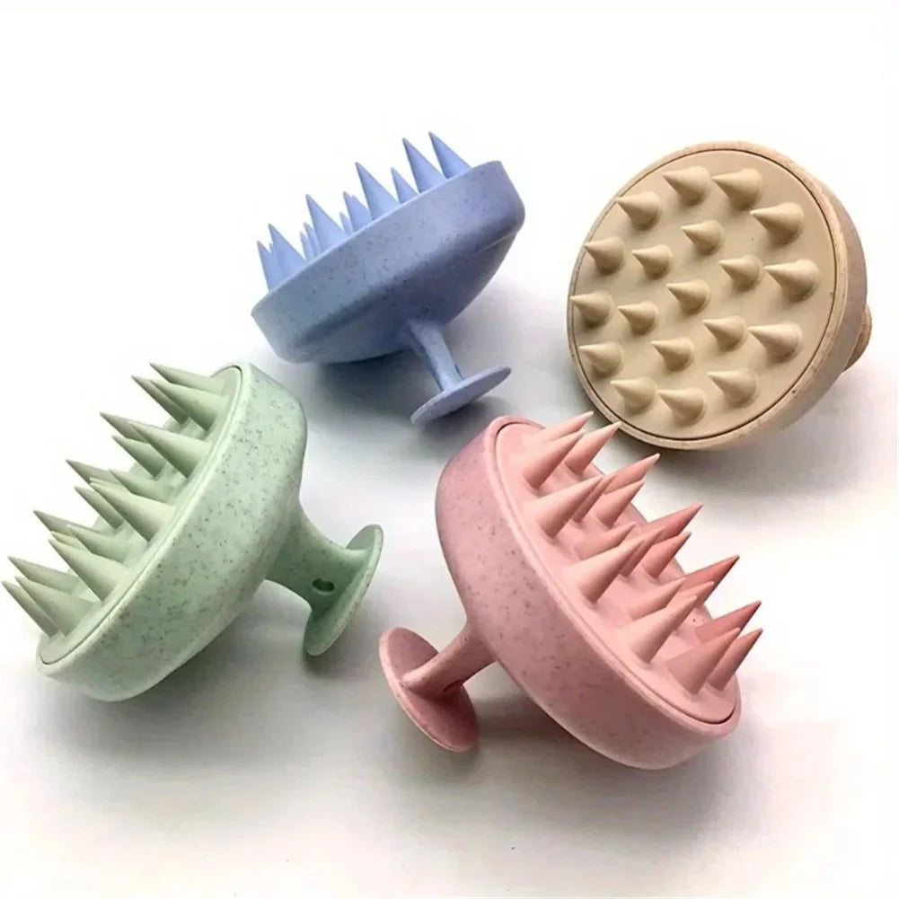 1pc Silicone Shampoo Brush Body Massage Brush Bath Shower Brush Salon Hairdressing Tool Scalp Massage Comb Hair Washing Comb Zpaxo