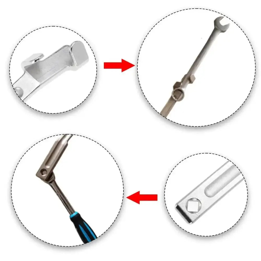 Extra-long Universal Spanner Extender Torque Adaptor Multi Use Wrench Zpaxo