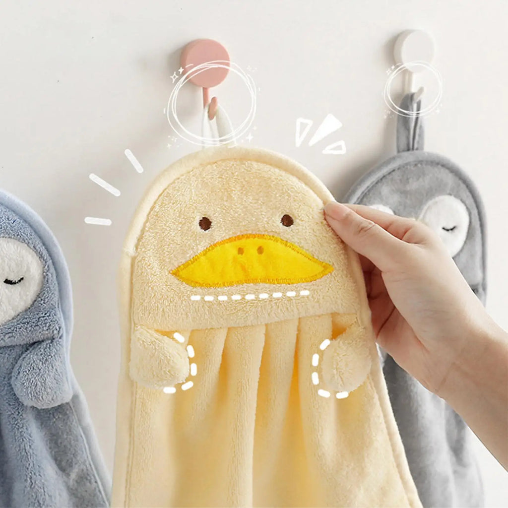 Animal Hand Towels Kids Absorbent Quick Drying Microfiber Cute