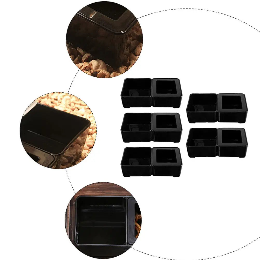 Reptile Breeding Boxes Black Insect Feeding Container Ventilated
