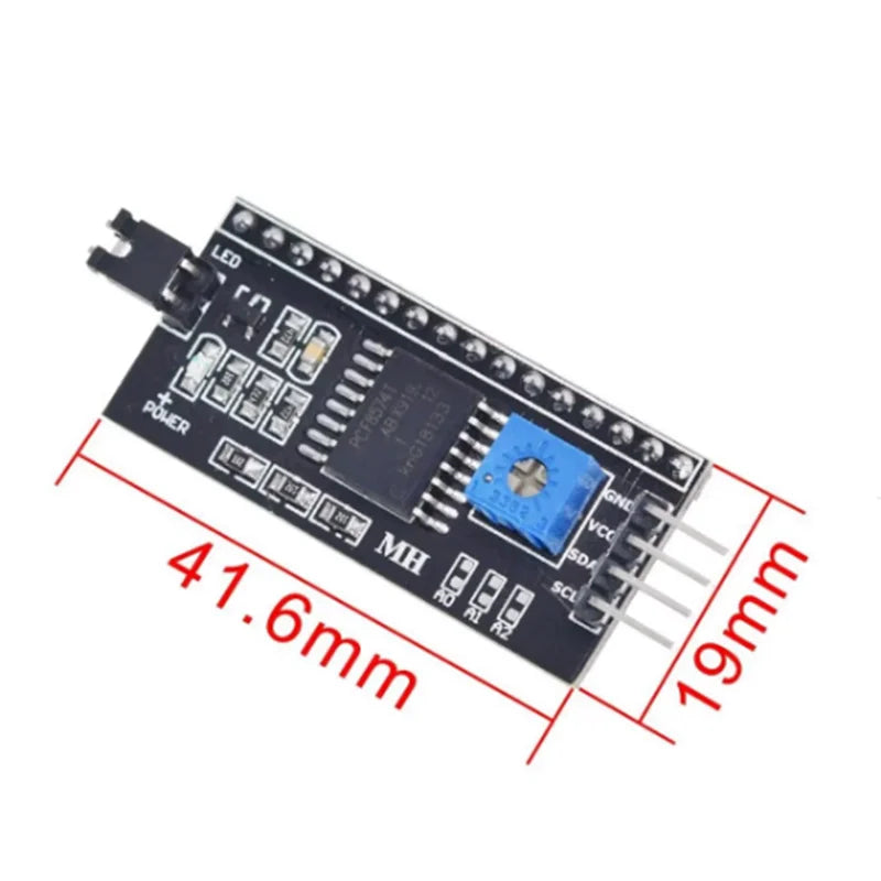 IIC/I2C/Interface LCD1602 Adapter Board Function Library LCD2004 Adapter Version PCF8574 Expansion Board Zpaxo