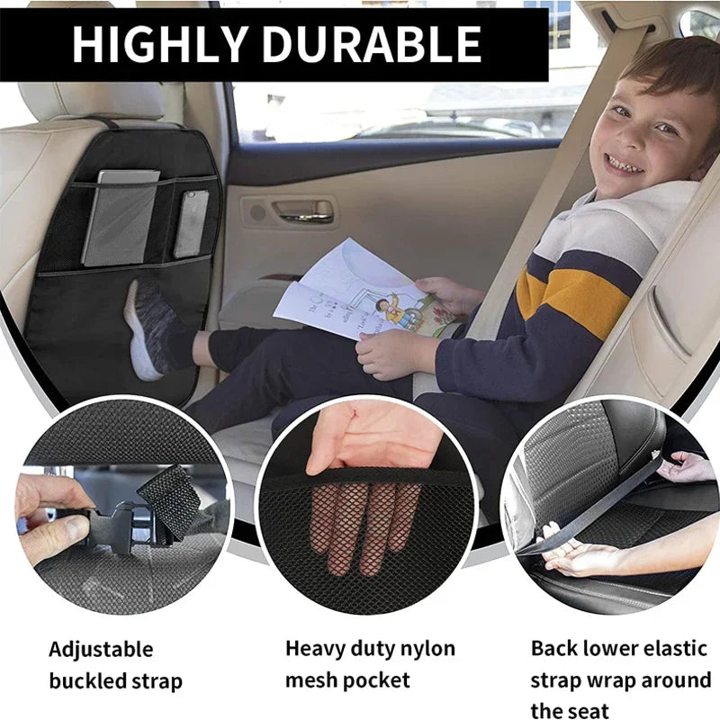 Back Seat Protective Cover Kicking Mat Organizer Durable Waterproof