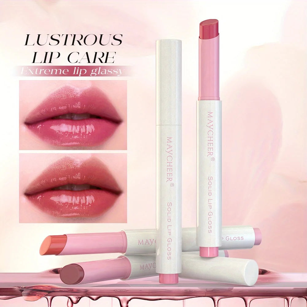 Light-holding mirror solid lip gloss, water-gloss mirror lip glaze, not easy to stick to the cup, long-lasting moisturizing Zpaxo