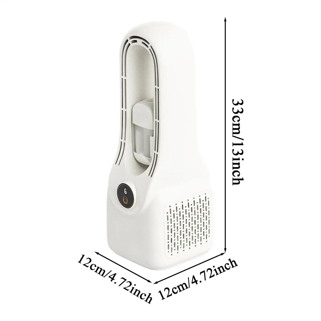 Desk Fan Rechargeable 6-Speed Bladeless Wind Blower Type-C Charging 1500mAh Quiet Personal Misting Fan For Office Home Bedroom Zpaxo