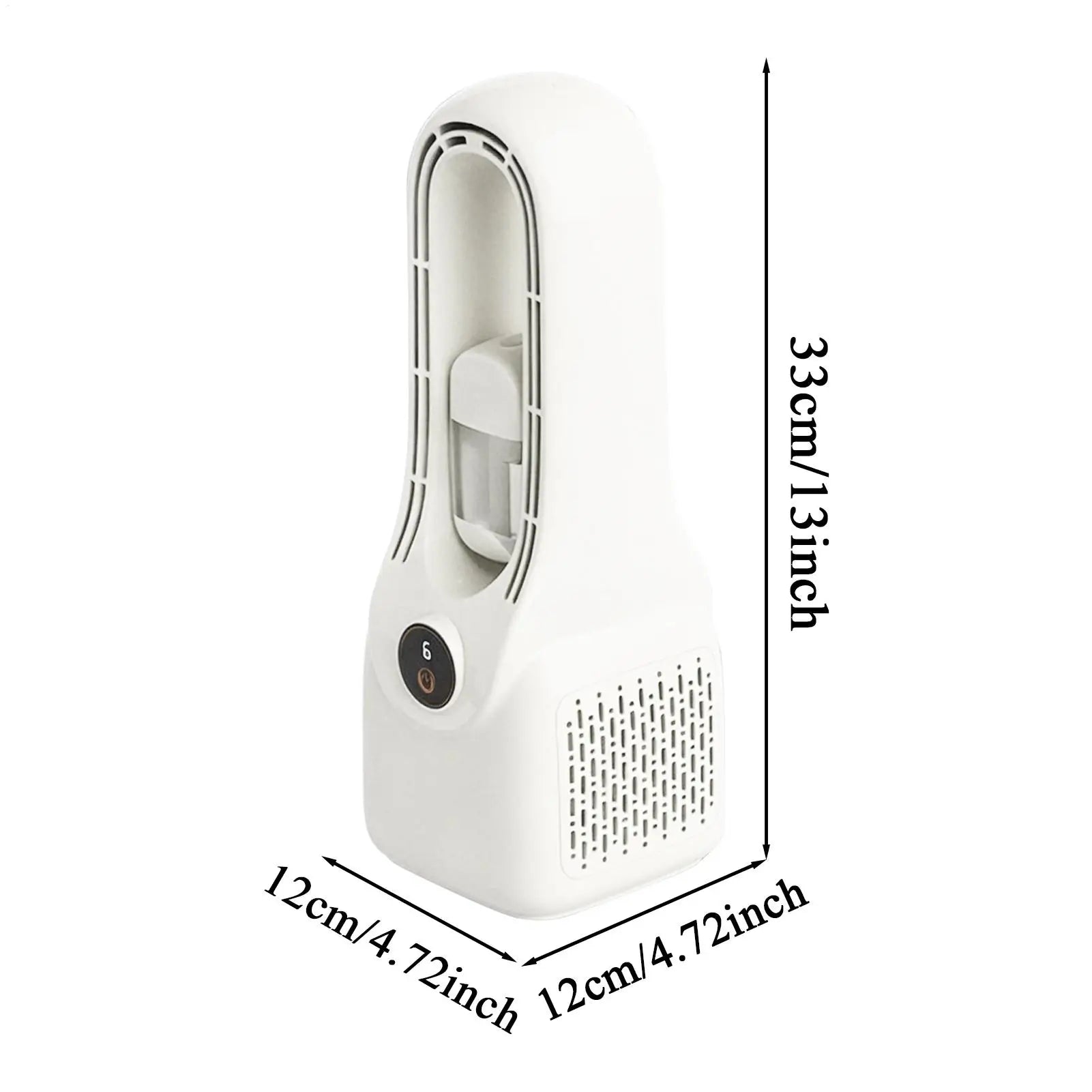 Desk Fan Rechargeable 6-Speed Bladeless Wind Blower Type-C Charging 1500mAh Quiet Personal Misting Fan For Office Home Bedroom Zpaxo