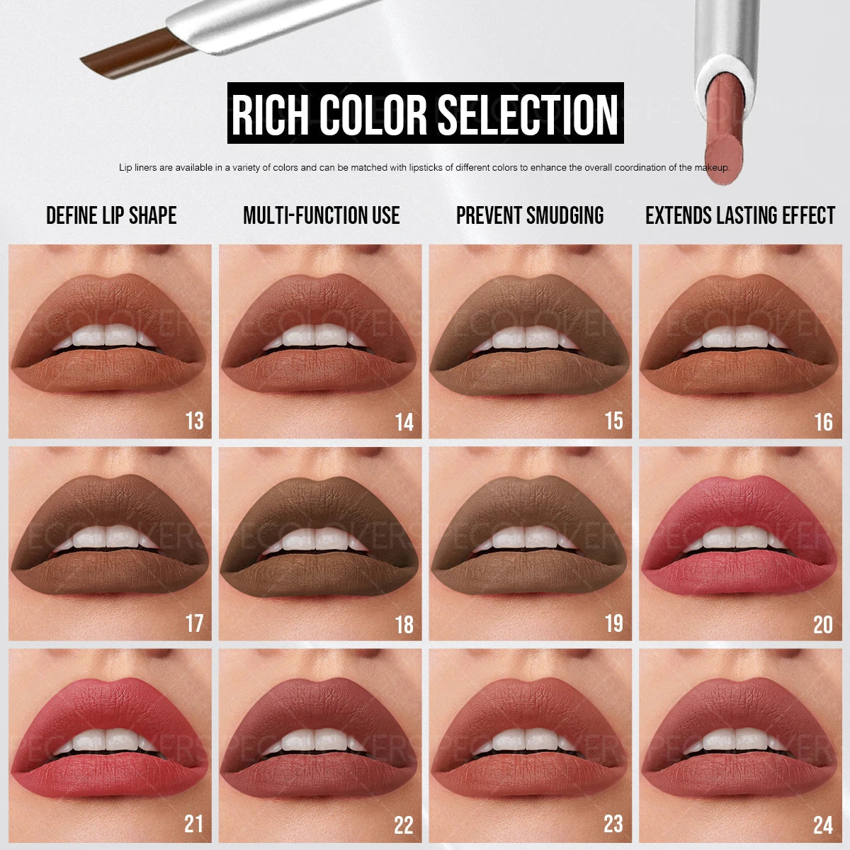 1PC Long-Lasting Waterproof Lip Liner Pen - Sweatproof Formula, Ideal for Crafting Delicate Makeup Looks Zpaxo
