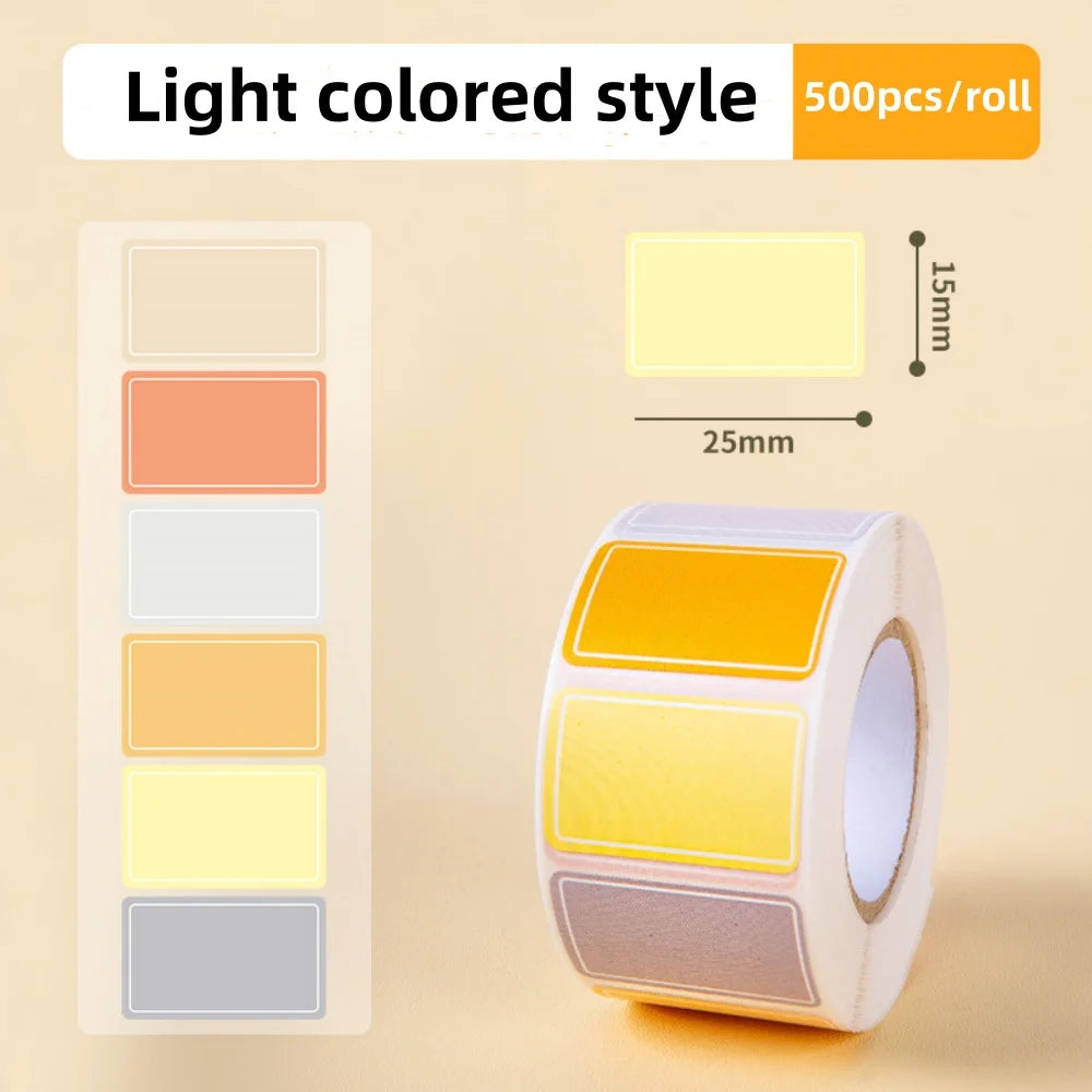500Pcs Waterproof Blank Label Stickers – Self-Adhesive Name Tags Blank Label Stickers Zpaxo 1 roll light color
