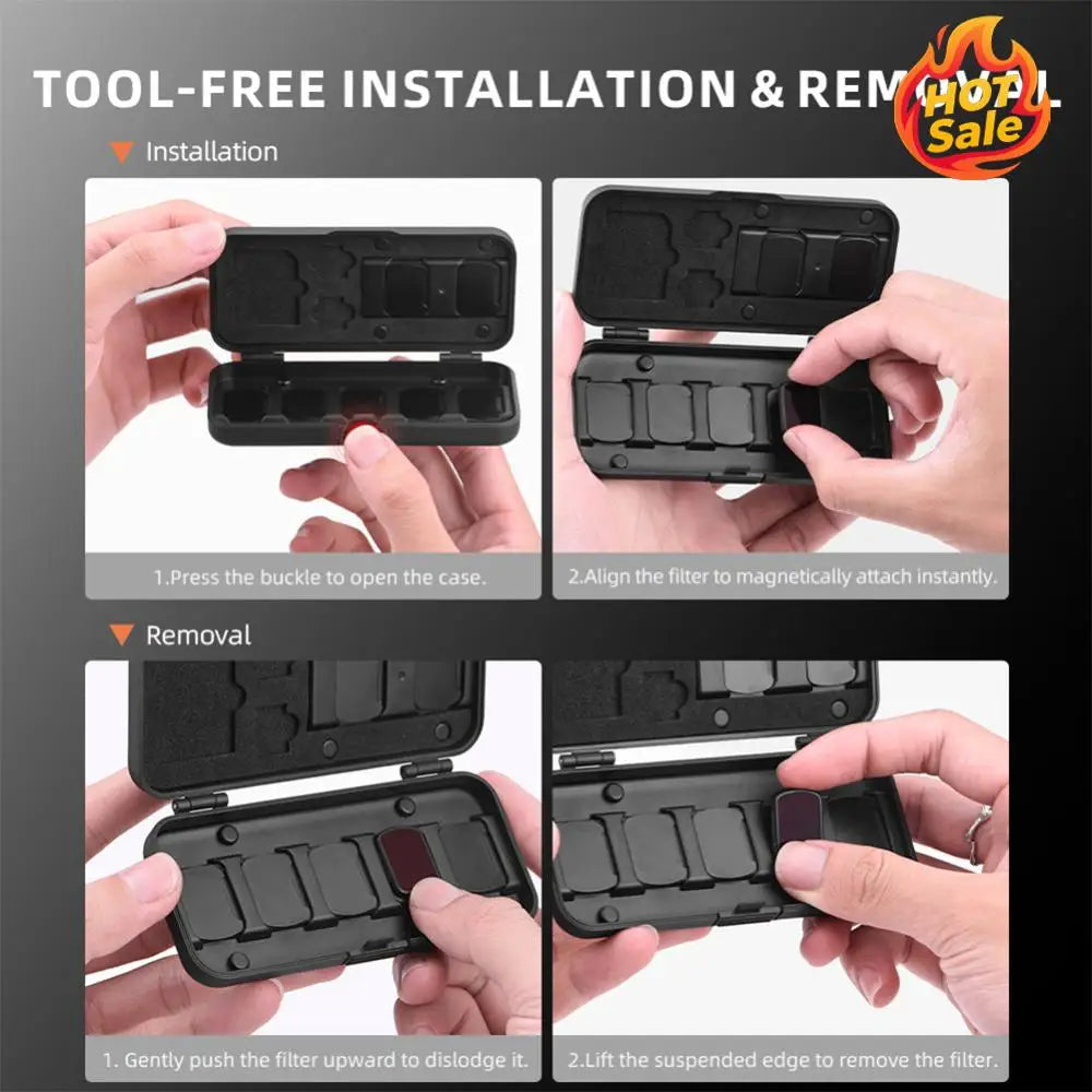 Filter Case Storage Box Filter Storage Case for DJI Osmo Pocket 3 Filters Accessories Zpaxo