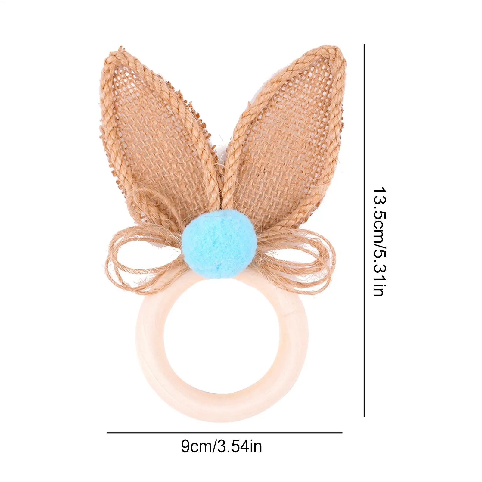 Easter Napkin Rings 6 Bunny Ear Spring Serviette Table Settings Decor