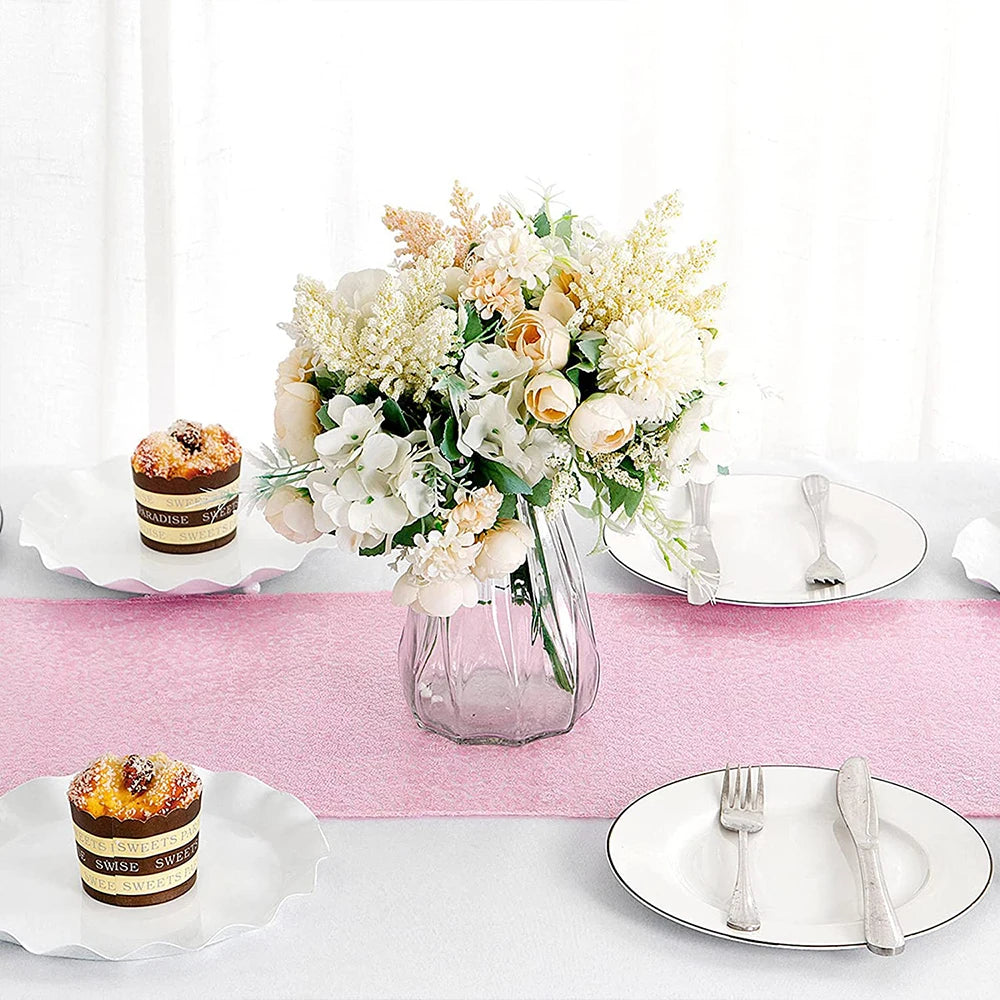 Sequin Table Runner Glitter Table Runner 30*180cm for Wedding Party Birthday Bnaquet Hotel Home Table Decor Zpaxo