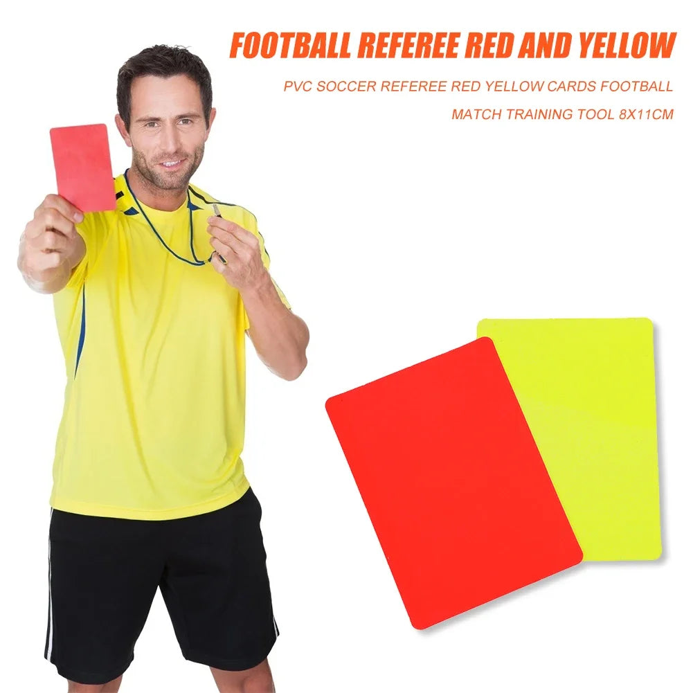 100-1Pairs Soccer Referee Cards Red Card Yellow Football Accessories Zpaxo