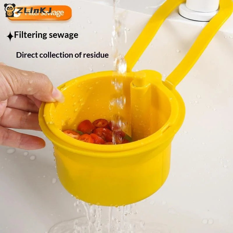 ▶1PCS Kitchen Waste Collector Sink Drain Basket Faucet Hanging Filter Bag Adjustable Automatic Basket Sink Sponge Rack Zpaxo