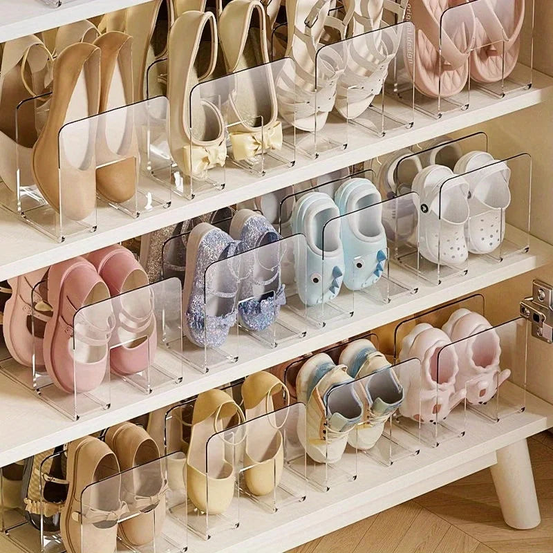 1 Transparent Acrylic 4 Compartments Shoe Rack No Need Electricity Zpaxo