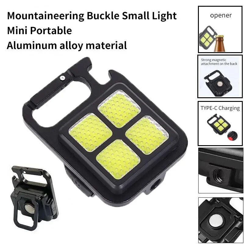 COB LED Flashlight – Portable Camping Lamp & USB Work Light