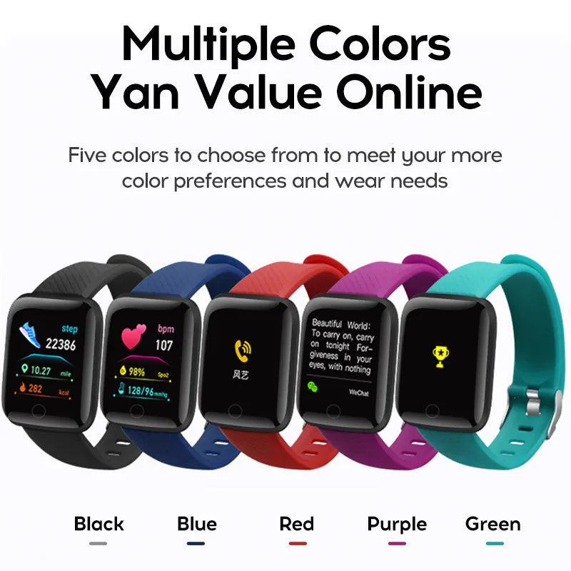 116 plus Smart Bracelet Waterproof Smart Watch Step Counting Multi Sport Mode Message Reminder Heart Rate Monitor Blood Pressure Zpaxo