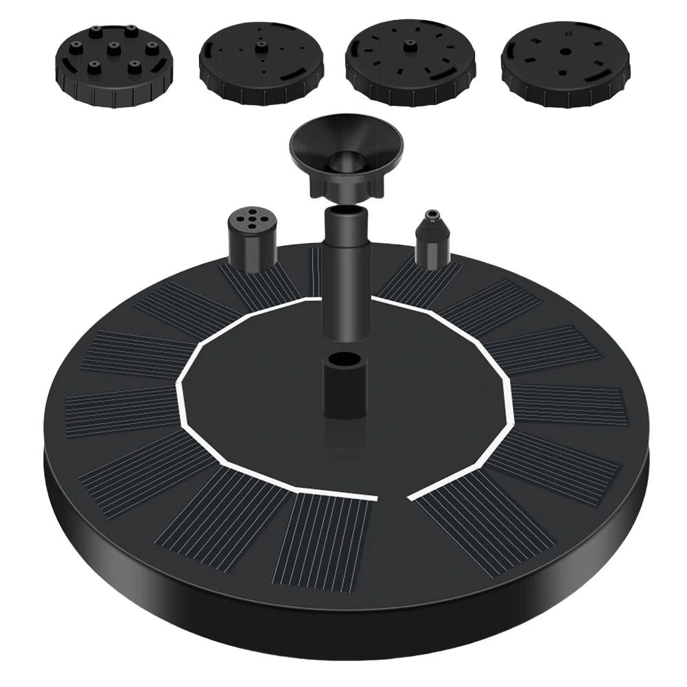 Solar Fountain with 8 Nozzles Floating Solar Fountain Floating Water Fountain Pump for Outdoor Garden Pond Pool Zpaxo
