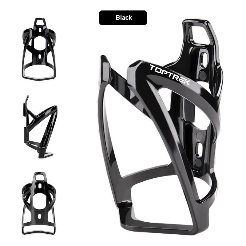 Toptrek Bicycle Bottle Cages MTB Road Bicycle Water Bottle Holder Colorful Lightweight Cycling Bottle Bracket Bicycle Accessory Zpaxo Black
