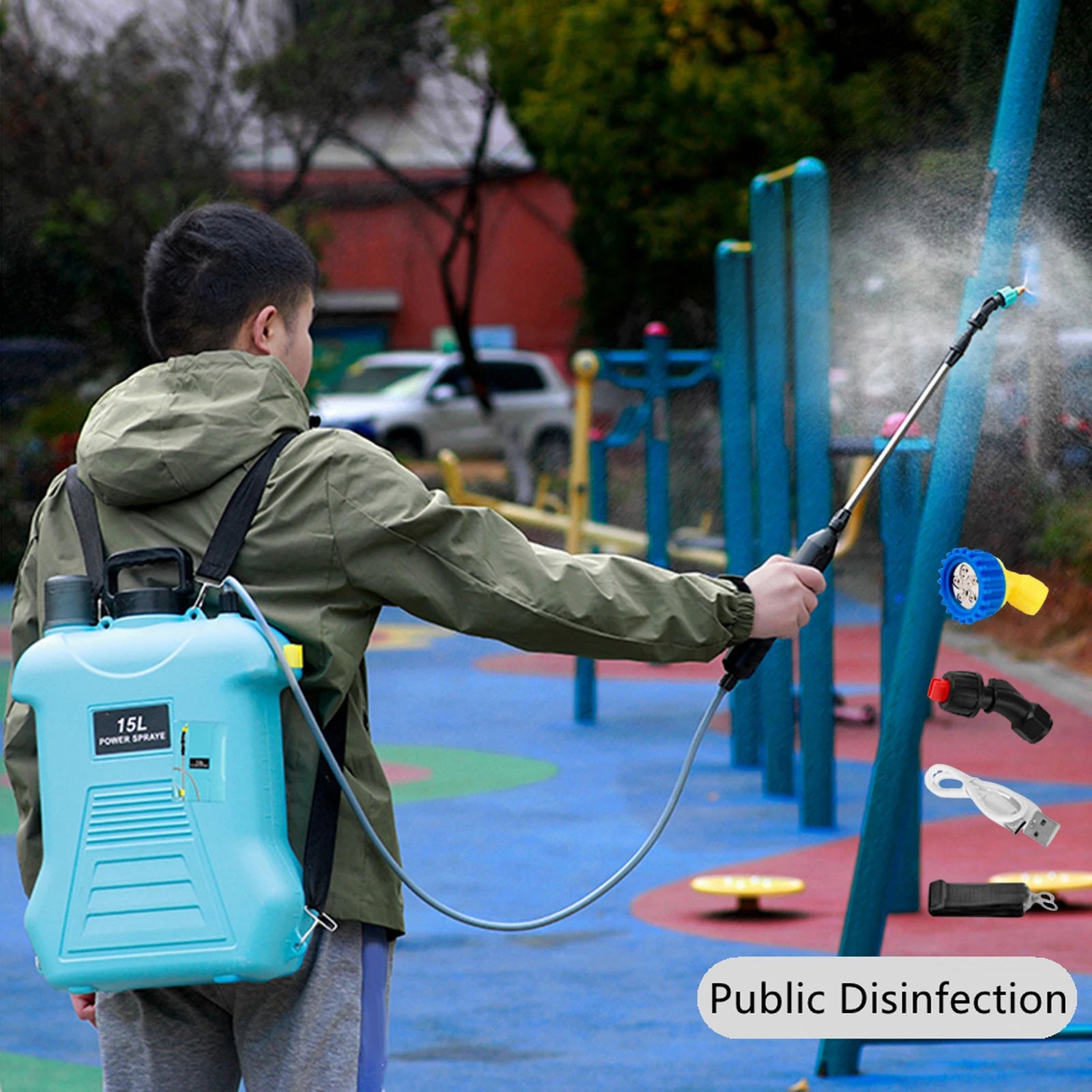 4 Gallon/15L Powerful Lawn Electric Water Sprayer with Shoulder Strap Electric Backpack Garden Sprayer for Lawn Garden Yard Zpaxo
