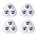 Self Adhesive Paste Universal Wheel 360 Degree Free Rotation Small Wheels No Noise for Trash Can Bottom Kitchen Small Appliances Zpaxo White Style A