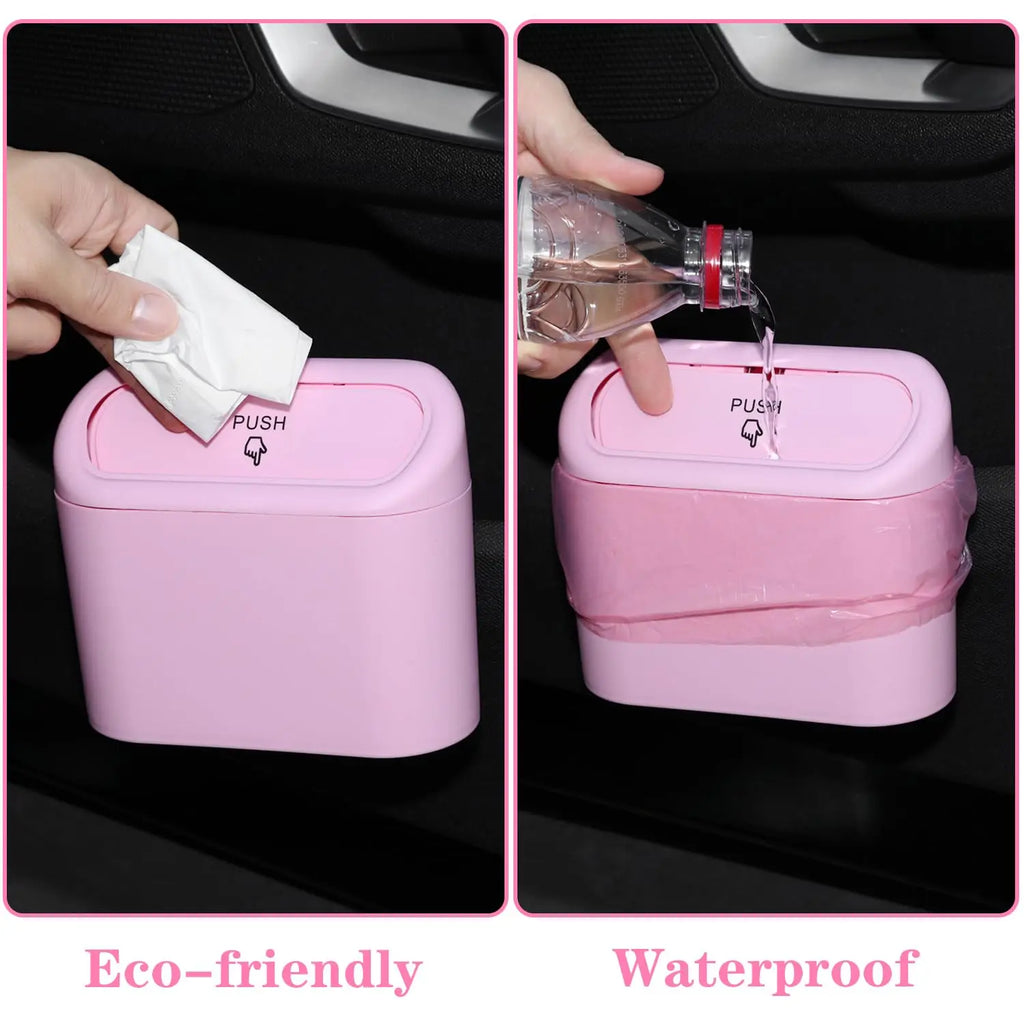 Car Trash Bin Mini Multifunctional Garbage Container That Hangs Back