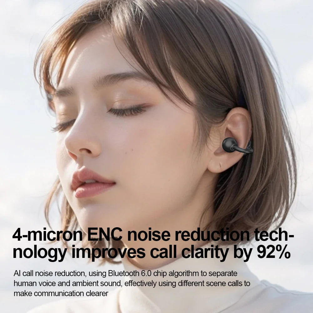 KEBIDUMEI Open Ear Clip Headphones Bluetooth 6 0 Wireless Earphones