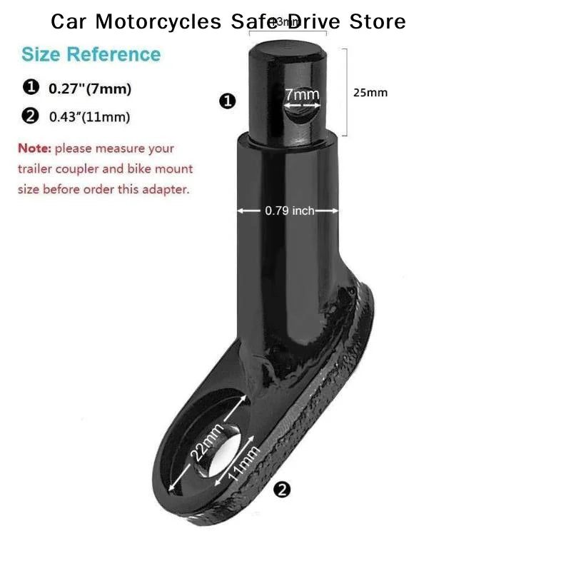 Bicycle Rear Racks Steel Trailer Hitch Mount Adapter Replacement Axle