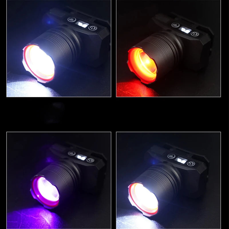POCKETMAN LED Headlamp – White, Red & UV USB Rechargeable