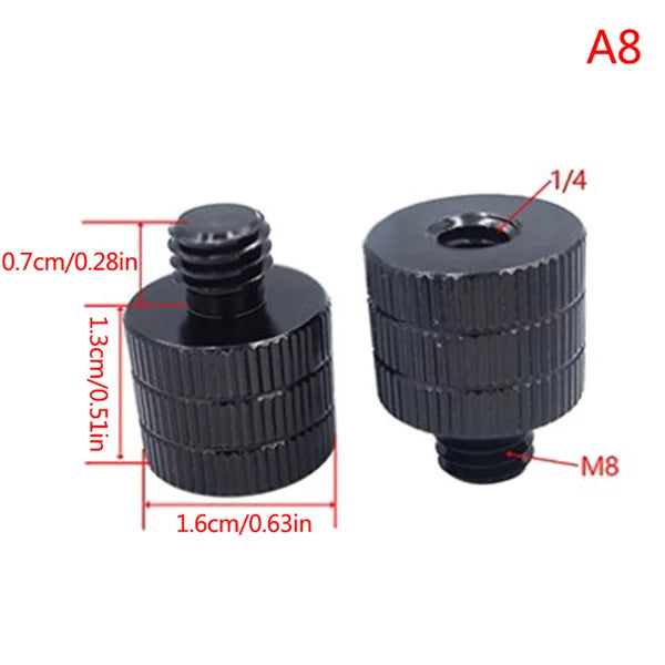 1/4 to M4 M5 M6 M8 M10 Conversion Screw 3/8" Male to Female Thread Screw Mount Converter Adapter for Projector Tripod Zpaxo A8