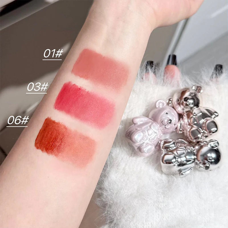Bear Family Makeup Box Lip Powder Blusher Eye Shadow Holiday