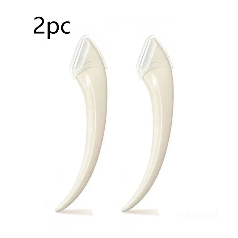 Eyebrow Razor Eyebrow Trimmer Scissor Beauty Products for Women Eyebrow Scissors with Comb Stainless Steel Beauty Makeup Tools Zpaxo 2Pcs White