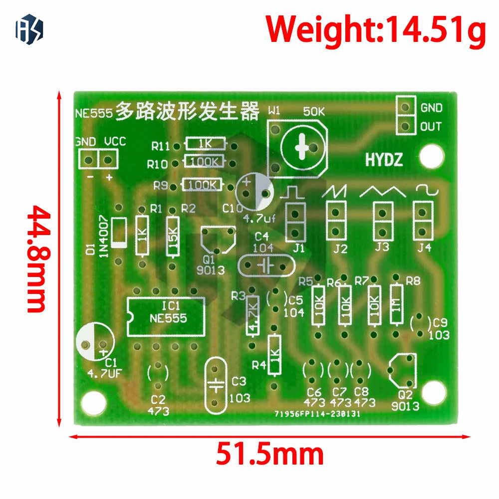 DC6-12V NE555 Pulse Generator Module Sine/Triangle/Square Wave generator multi-channel Waveform Signal Generator DIY Kit Zpaxo