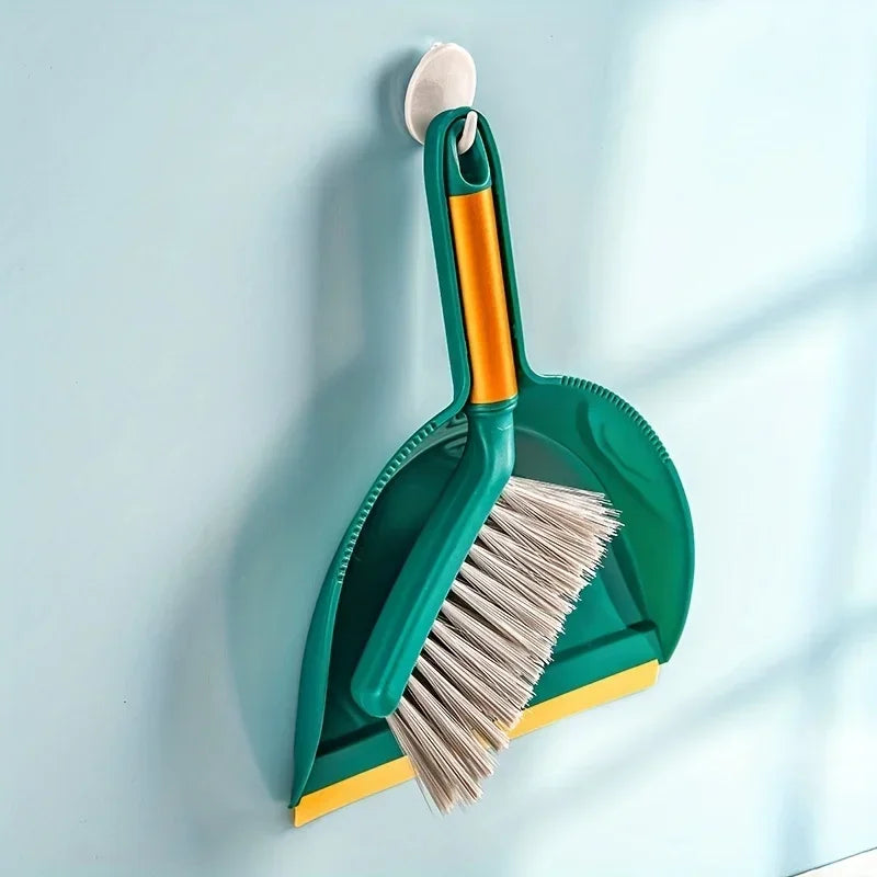 Mini Desktop Broom & Dustpan Set – Compact Hand Brush Cleaner Mini Broom Dustpan Set Zpaxo Green