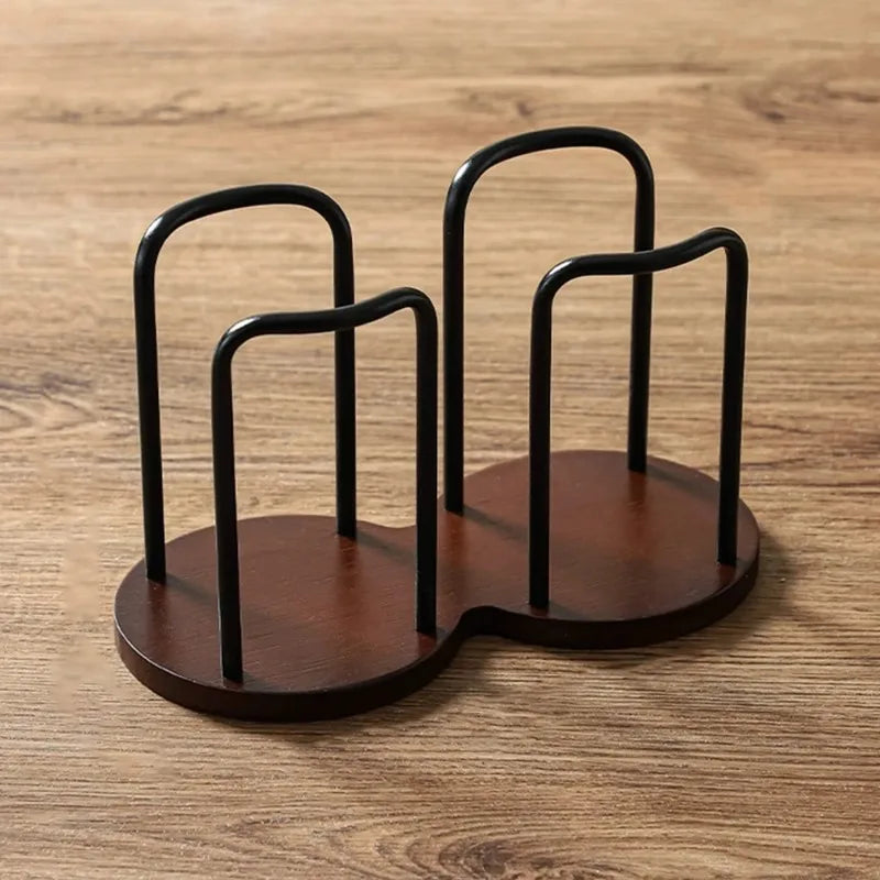 Wooden Disposable Cup Dispenser Long Stick Tea Water Storage Holder