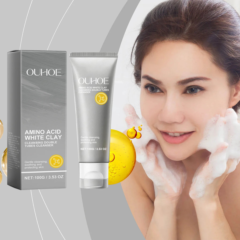 Amino Acid Cleanser Gently Cleansing Facial Skin Oil Control Clean Pores and Less Oil Moisturizing Nourishing Skin Care Cleanser Zpaxo