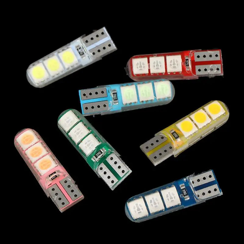 W5W T10 5050 6SMD LED Bulbs – Silicone Car Lights 10/20/30pk