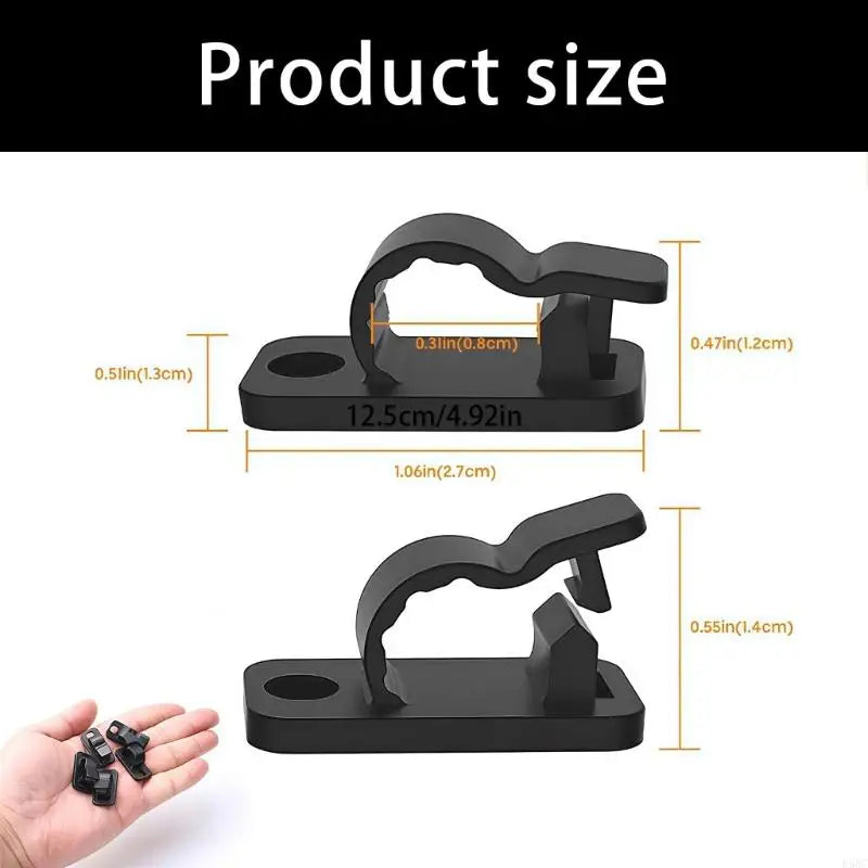 Pack of 12 Universal Wire Fixing Clips for Stable Cord Attachment Zpaxo