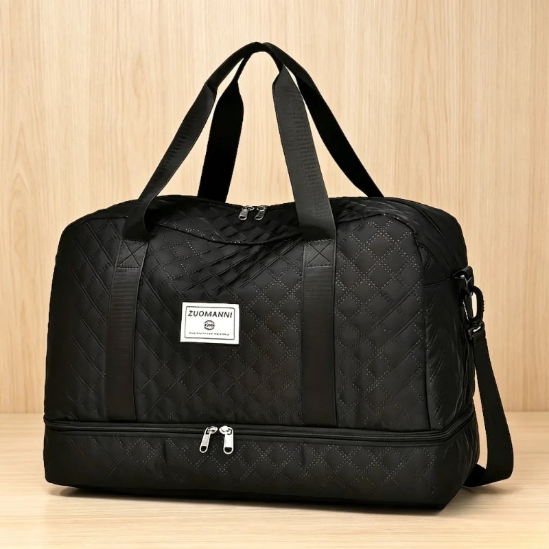 Oversized Duffel Bag Wet Dry Separation Waterproof Compartment Side