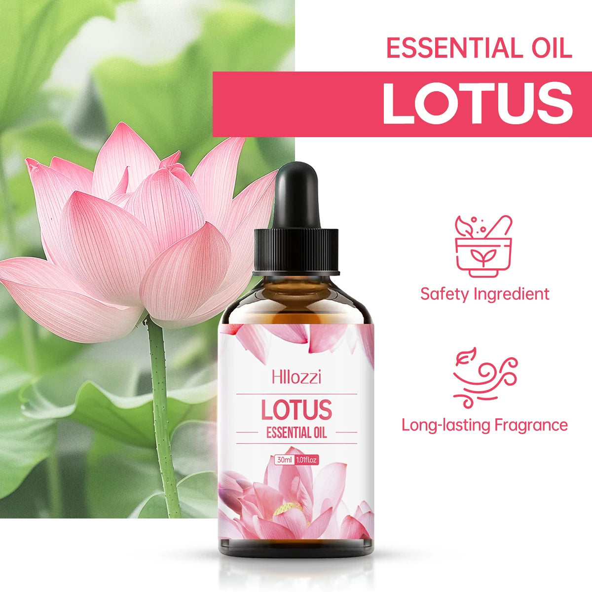 Lotus essential oil Moisturizing and nourishing deep repair oil for face, body, nails, hair and eyelashes Suitable for all skin Zpaxo