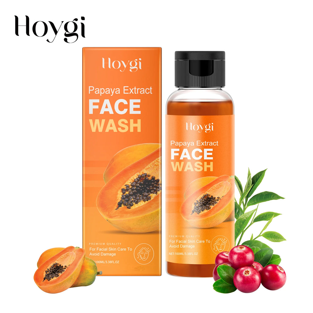 Hoygi Papaya Cleanser Gentle Exfoliating Hydrating Brightening Natural Enzyme Face Wash for Sensitive Skin All Types Zpaxo