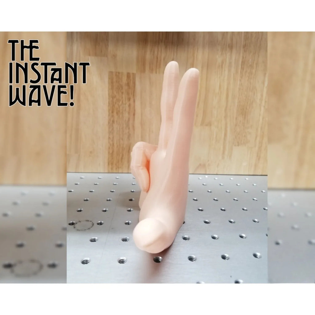 Funny Car Ornament 2-Finger Waving Hand Gesture Universal Dashboard