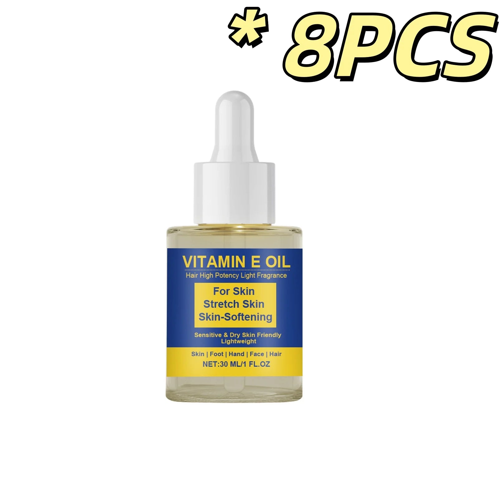 Vitamin E Body Oil – Moisturize Skin, Hands, Feet & Scalp Vitamin E Body Oil Zpaxo 30ml X 8PCS