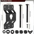 Heavy Duty Enclosed Trailer Tire Bracket Easy Installation Upgraded Zpaxo Black