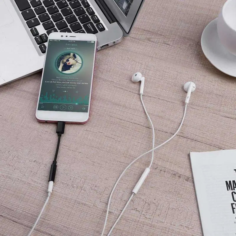 USB C Aux Adapter Type-c Jack Audio Cable Connector Earphones