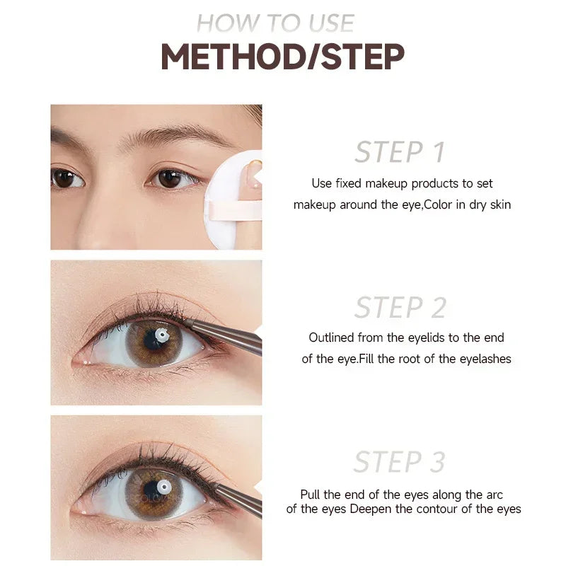 Waterproof Eyeliner Pen Brown Lying Silkworm Pen Soft Easy Wear Quick Dry Smooth Eye Liner Long Last Lower Eyelash Pen Makeup Zpaxo