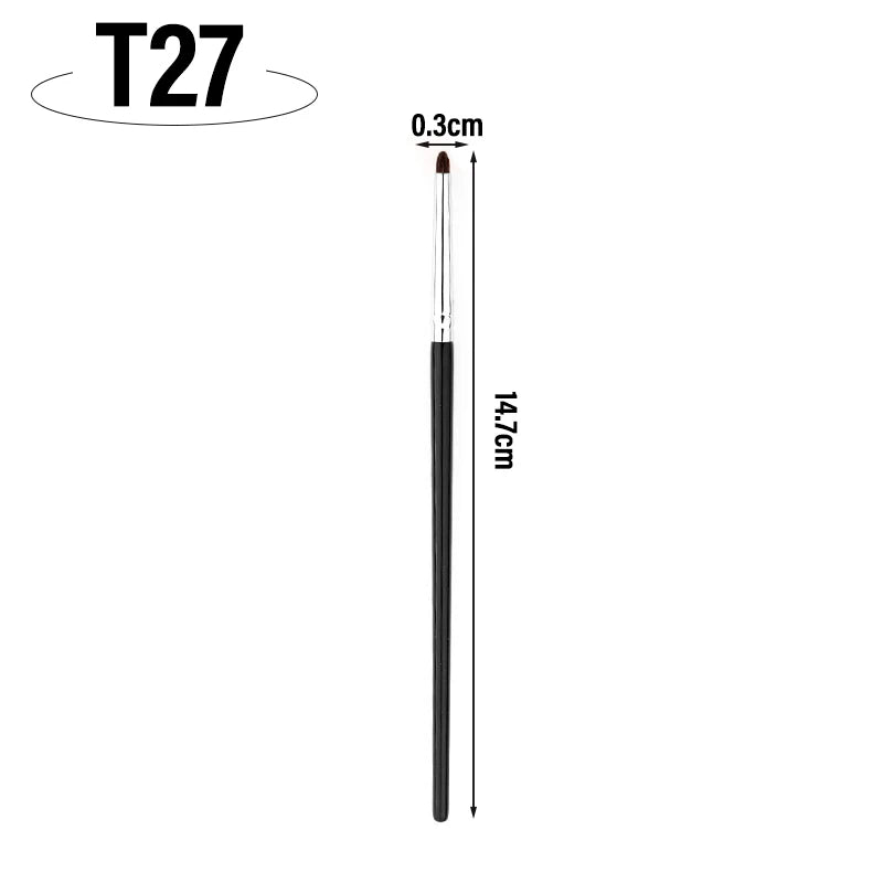 1/4pcs Eyes Precise Detail Brush Curved Eyeliner Eyeshadow Makeup Brushes Eye Makeup Smudged Tools Small Eye Cosmetic Brush Zpaxo T27