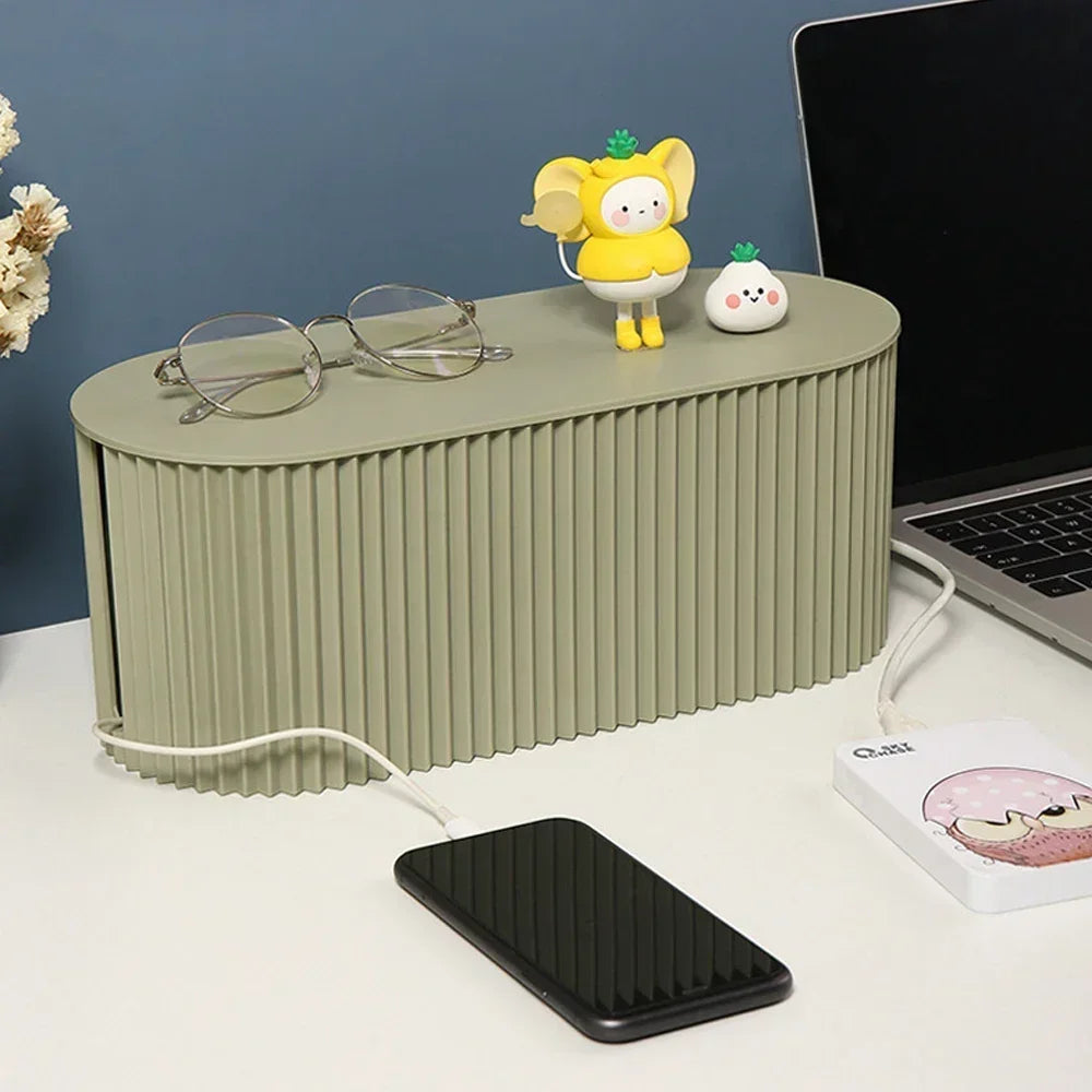 Nordic Plug Board Storage Box Cable Wire Organizer Case Socket