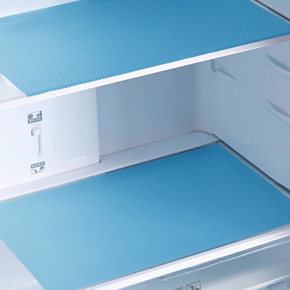 4pcs Refrigerator Pad Non-Slip Waterproof Can Be Cut Fridge Shelf Liner Mat Kitchen Washable Drawer Cabinet Pads Table Placemats Zpaxo